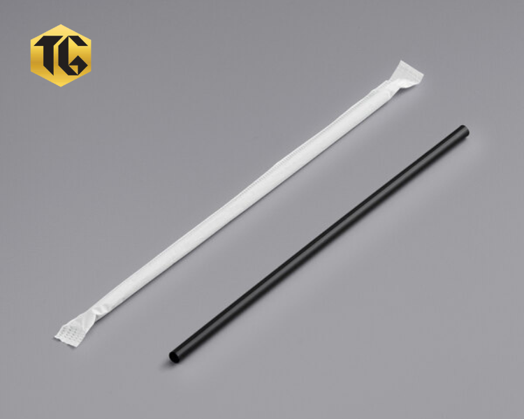 ỐNG HÚT GIẤY ĐEN BỌC MÀNG GIẤY